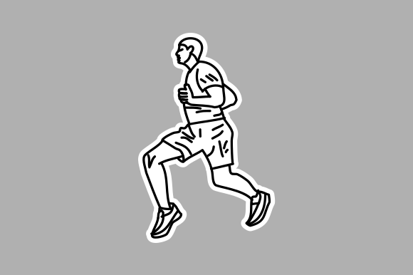 And-Drawn Running Athlete: A Versatile Design Asset