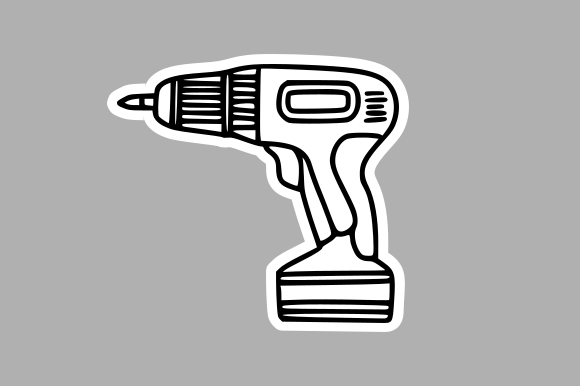 Cordless Drill and Monochrome Cordless Drill Sketch: A Versatile Asset for Creative Professionals