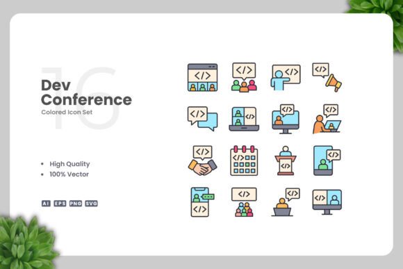 Dev Conference Colored Icons