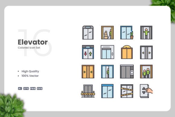 Elevator Color Icons: A Versatile Design Solution for Modern Projects