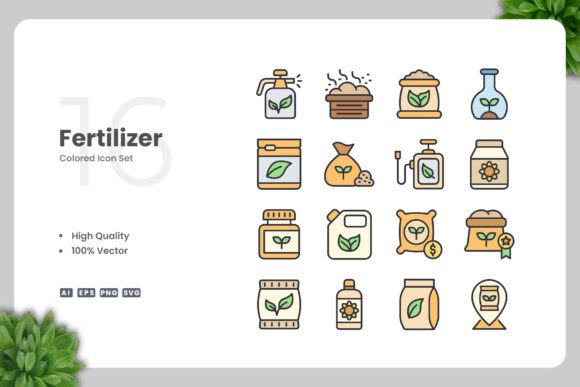 Fertilizer Color Icons: A Versatile Design Solution