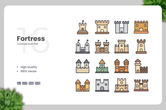 Fortress Color Icons: A Versatile Design Solution for Modern Projects
