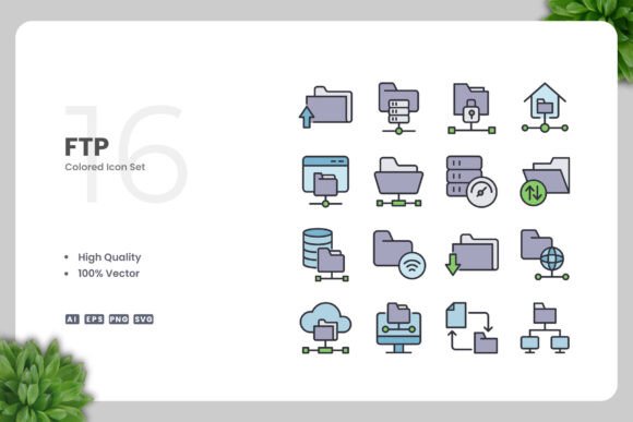 FTP Color Icons – Modern Design for Every Project