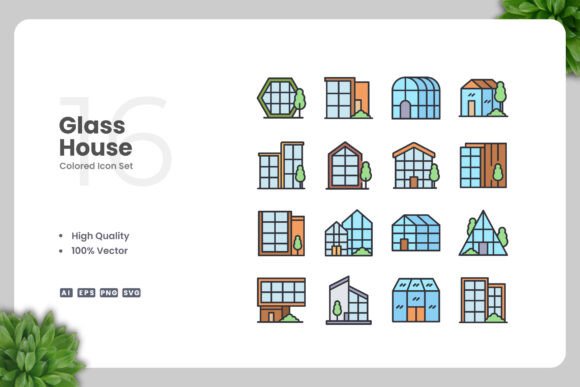 Glass House Colored Icons: A Modern Design Solution for Every Project