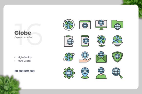 Globe Colored Icons: A Versatile Tool for Modern Design Workflows