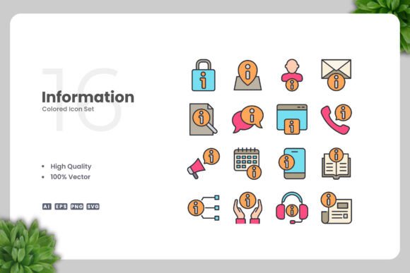 Information Colored Icons: A Modern Design Solution for Every Project